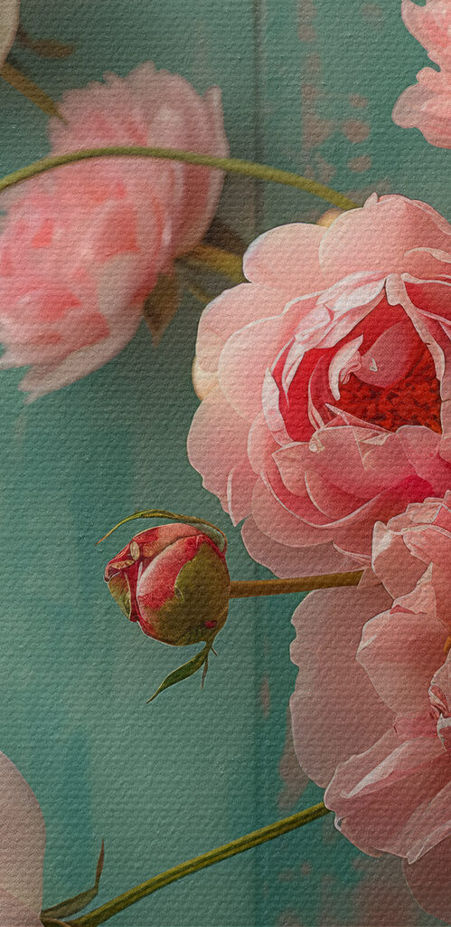 Vase of pink flowers Vase of pink flowers