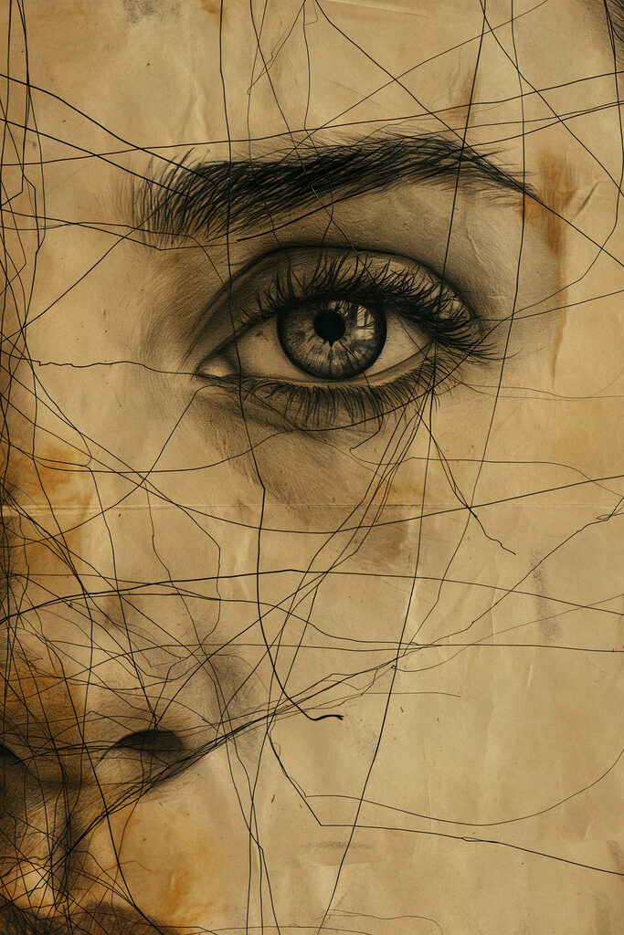 Drawing of a woman's eye