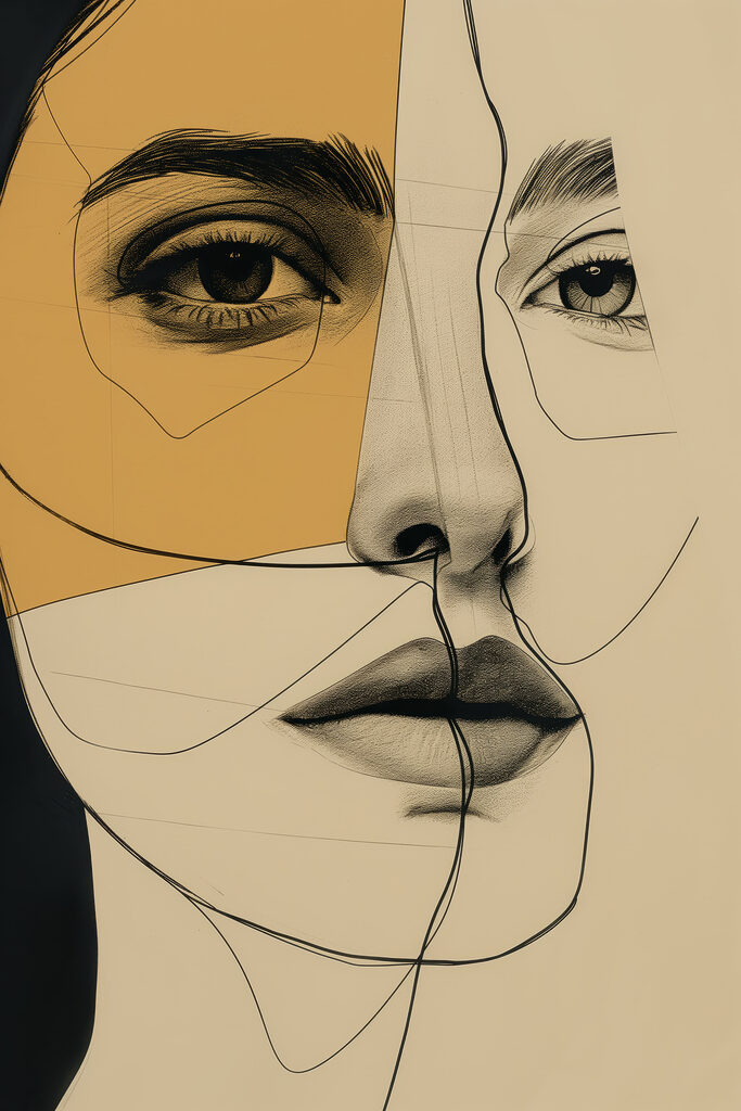 Drawing of a woman's face