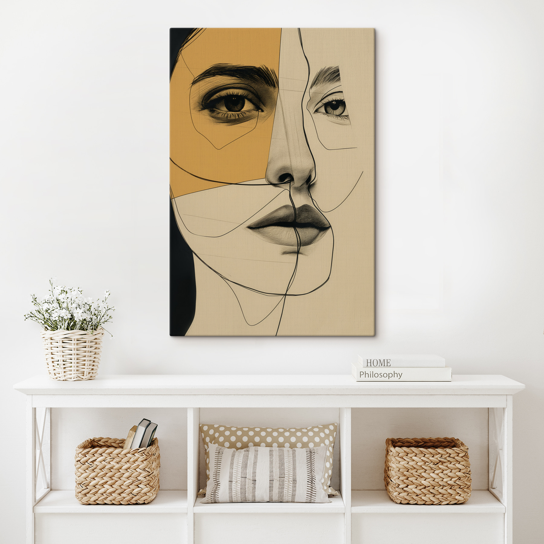 Drawing of a woman's face