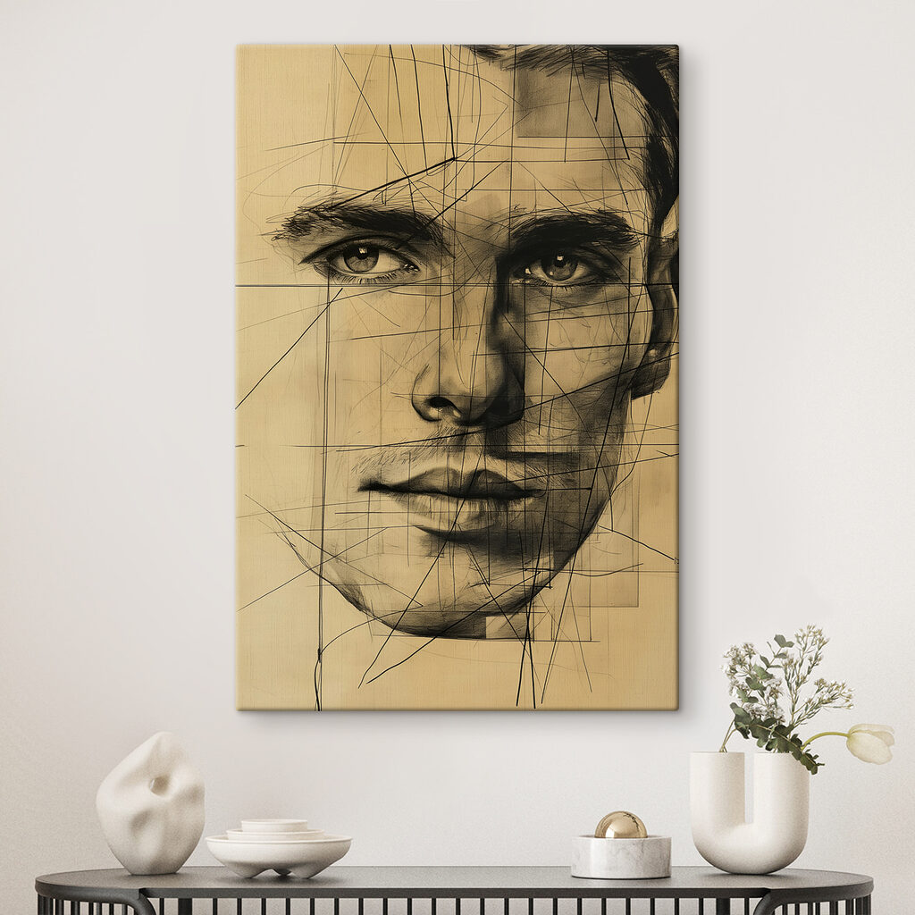 Drawing of a man's face Drawing of a man's face