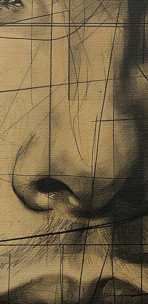 Drawing of a man's face Drawing of a man's face