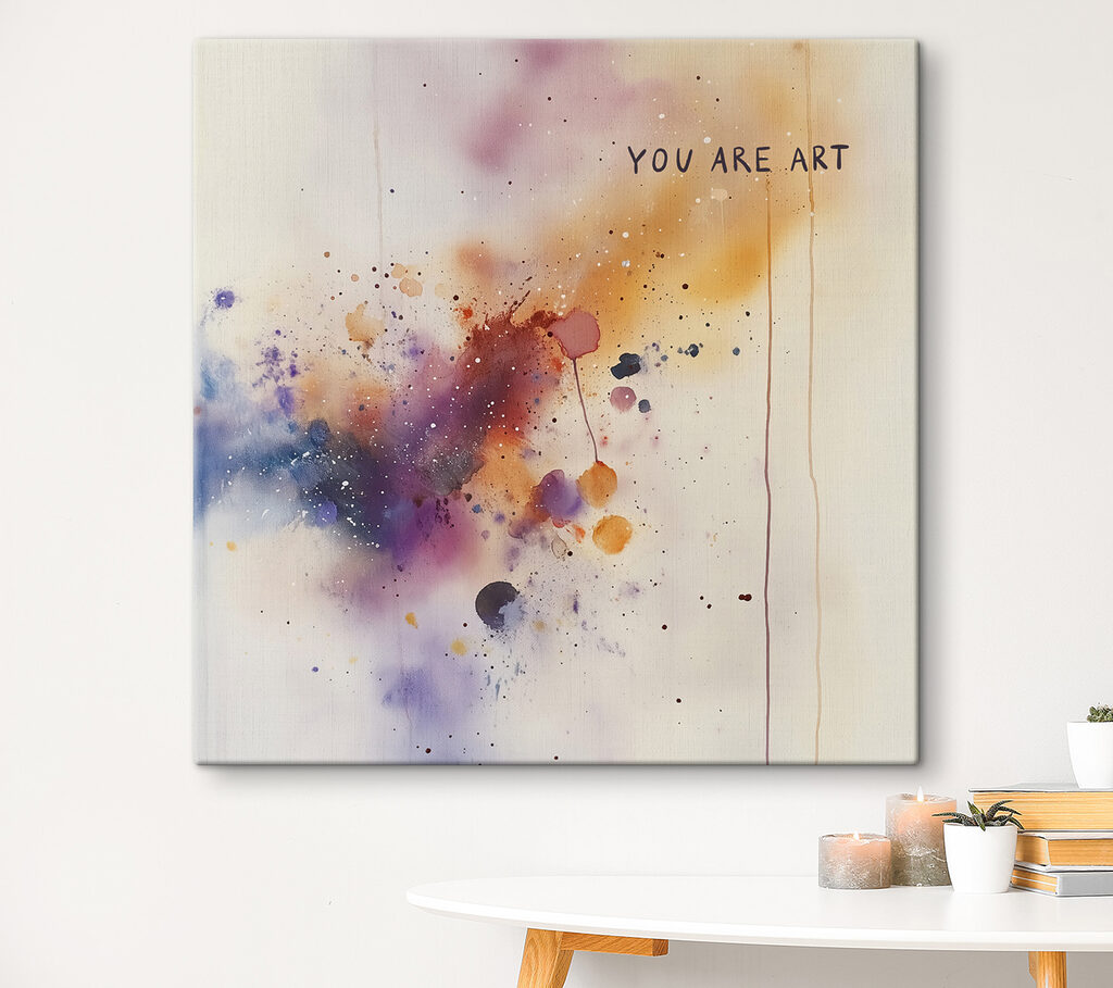 Close up of a painting