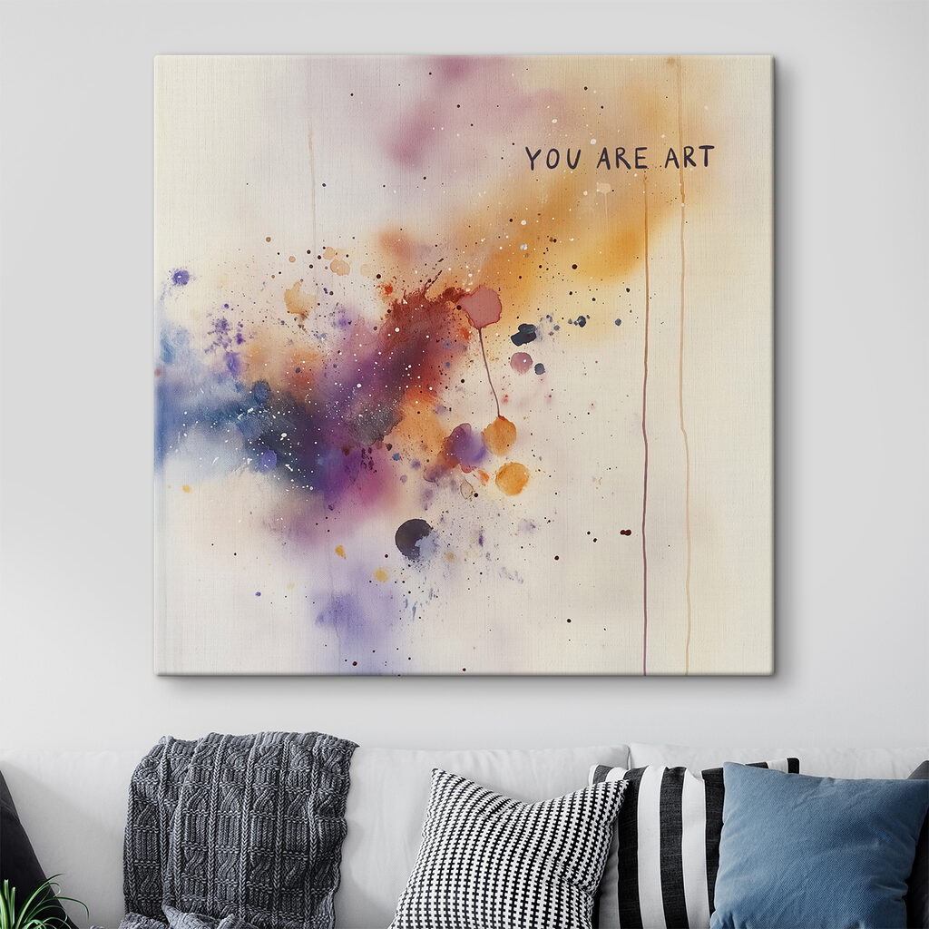 Close up of a painting