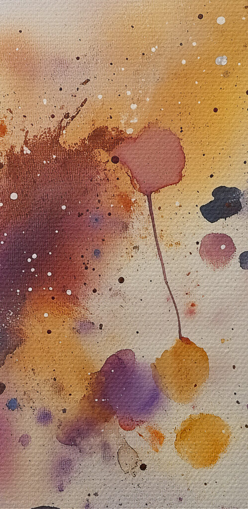 Close up of a painting