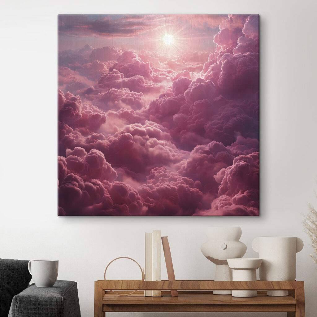 Pink clouds and the sun Pink clouds and the sun