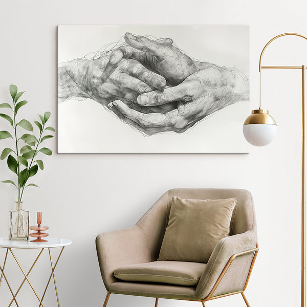 Drawing of two hands Drawing of two hands