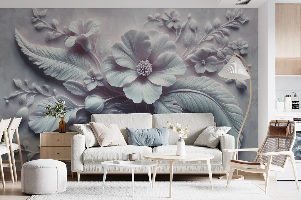 White flower and leaves