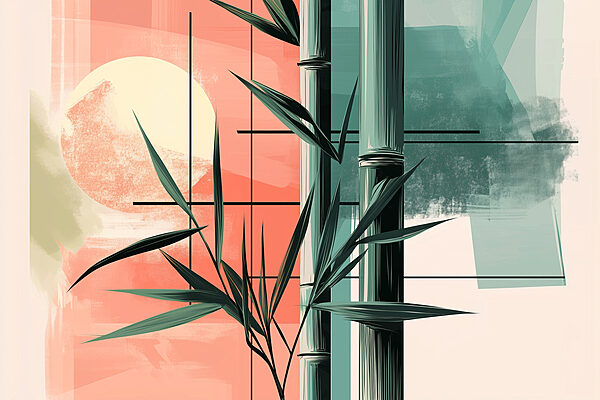 Bamboo stems and leaves Bamboo stems and leaves