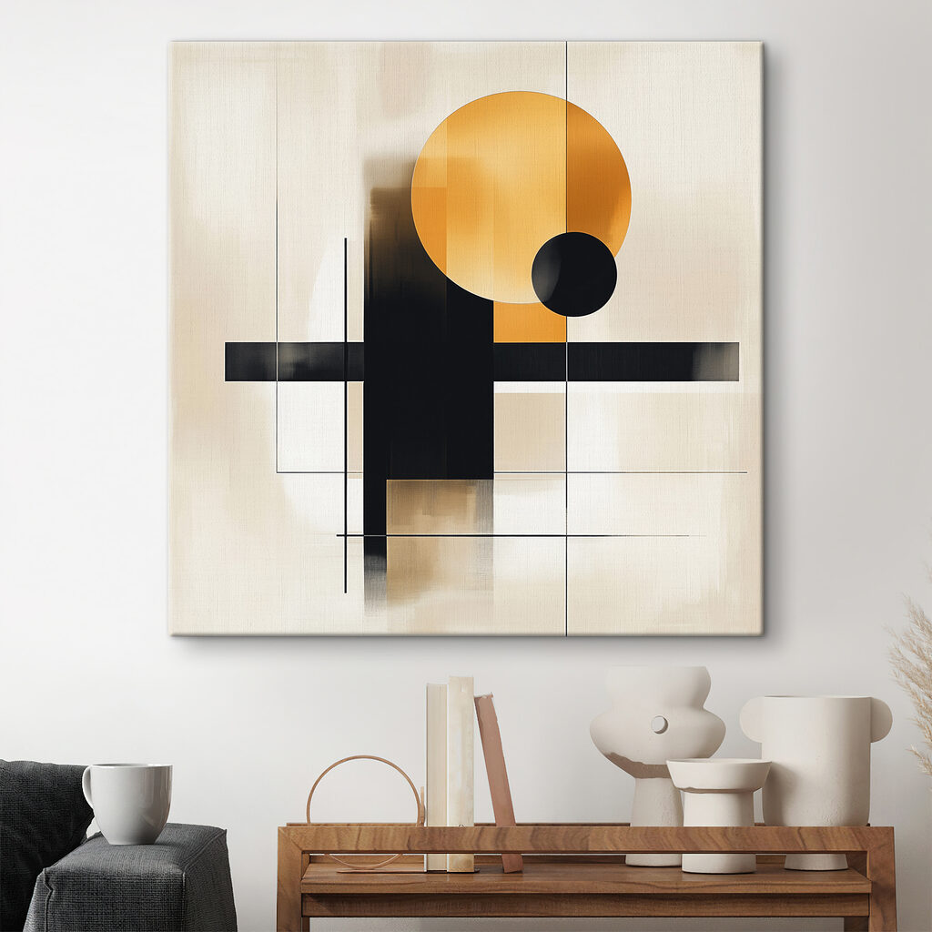 Black and orange geometric shapes Black and orange geometric shapes