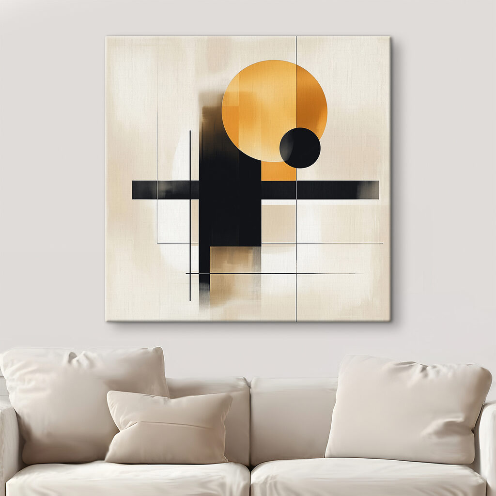 Black and orange geometric shapes Black and orange geometric shapes