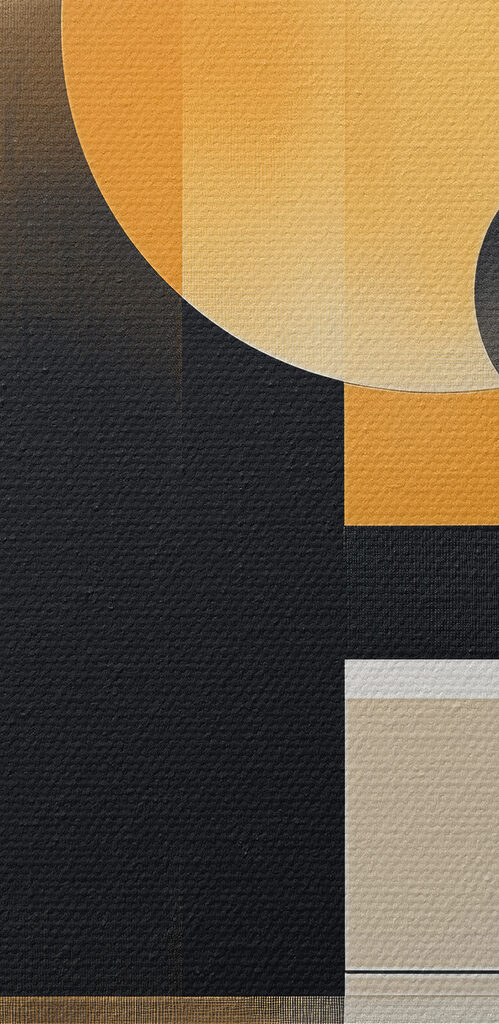 Black and orange geometric shapes Black and orange geometric shapes