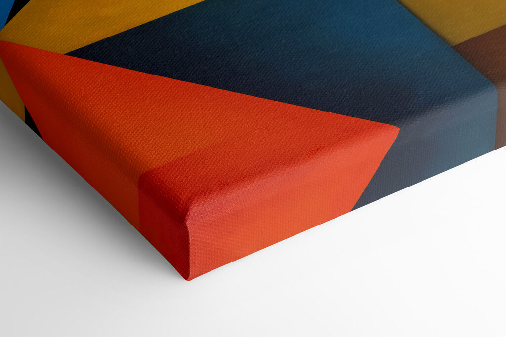 Colorful art piece with a circle