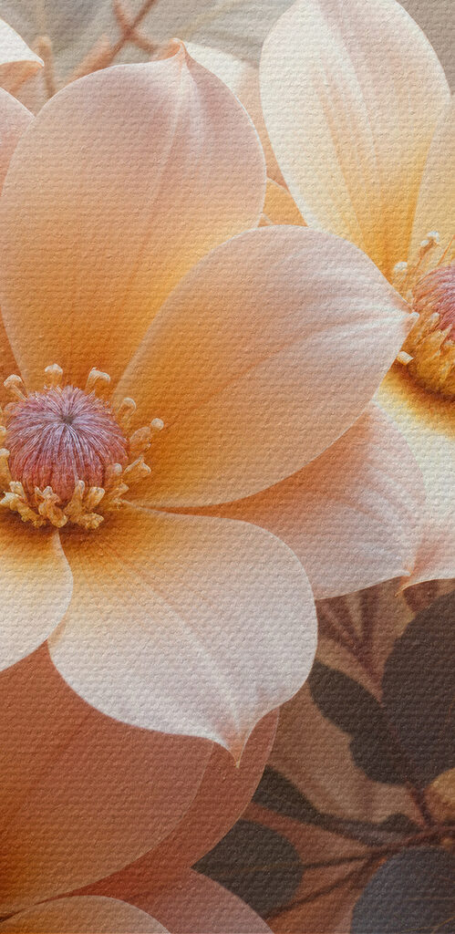 Group of flowers with leaves Group of flowers with leaves