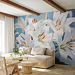 Фотошпалери Біла квітка крупним планом