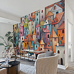 Фотошпалери Група різнокольорових будівель