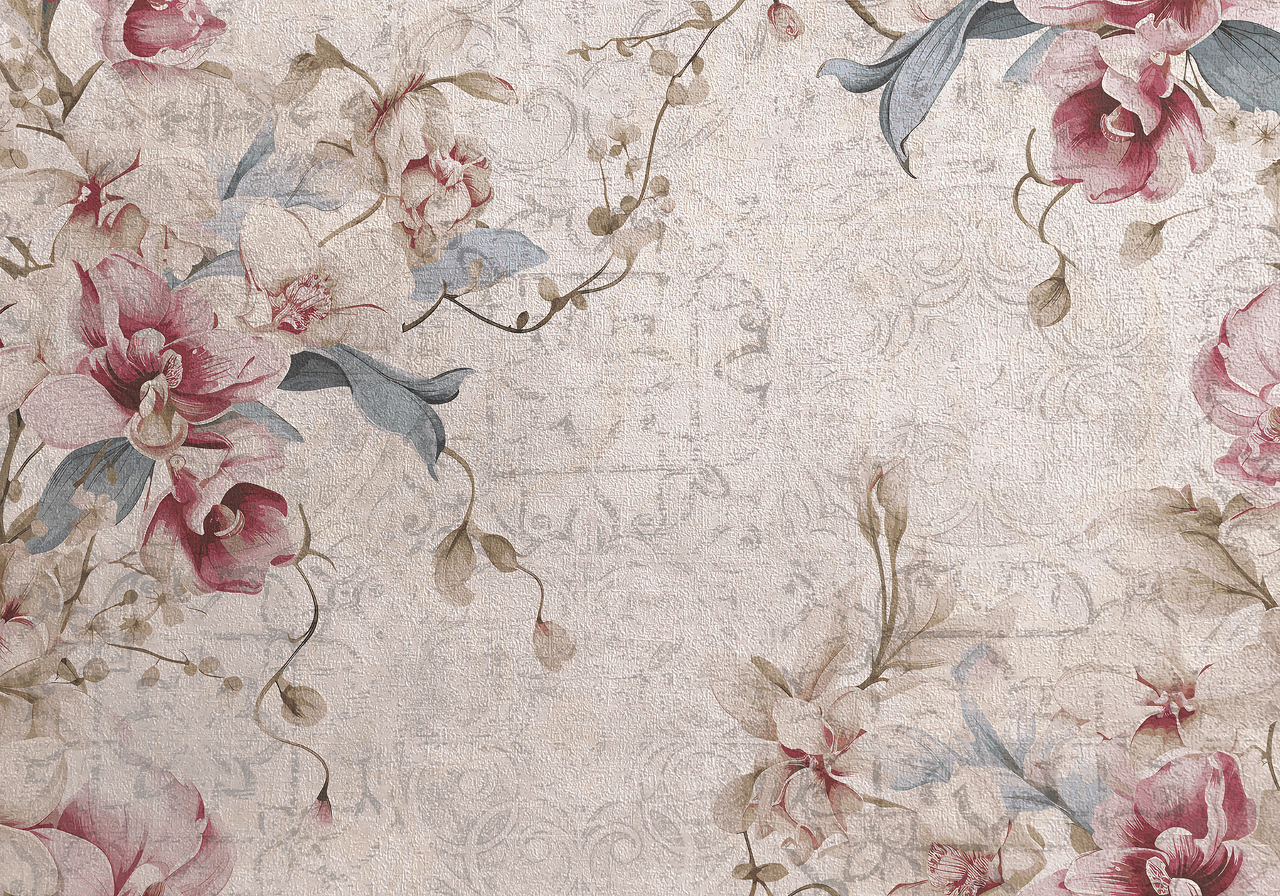 Close up of a floral pattern