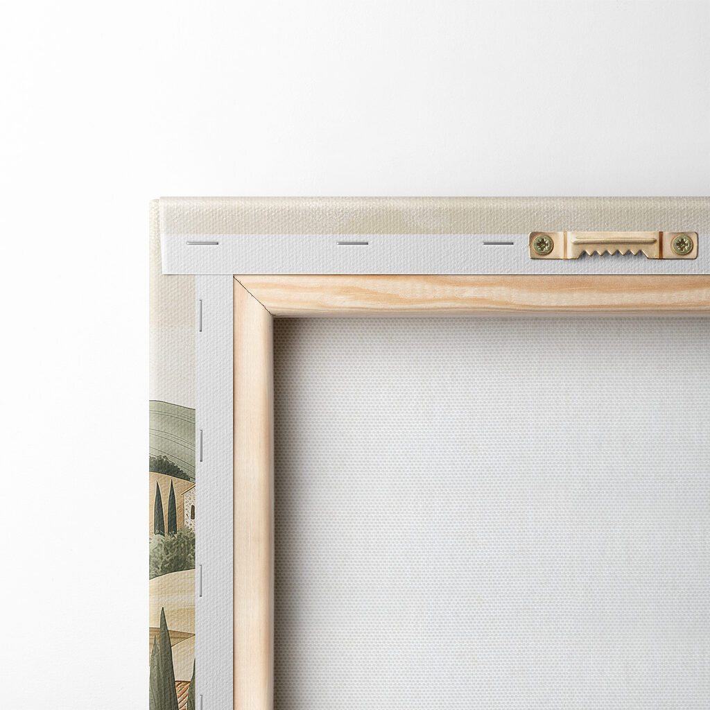 Landscape with houses and trees