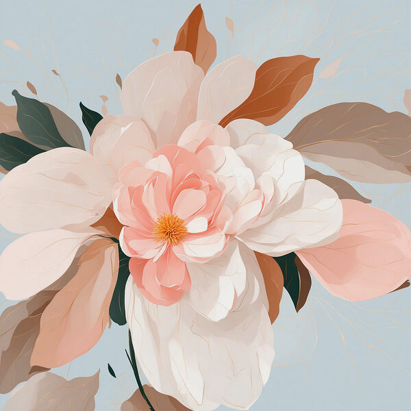 Delicate blooms in soft pastel hues