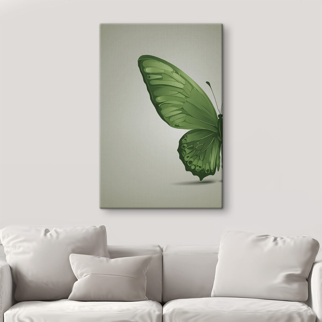 Green butterfly with wings Green butterfly with wings