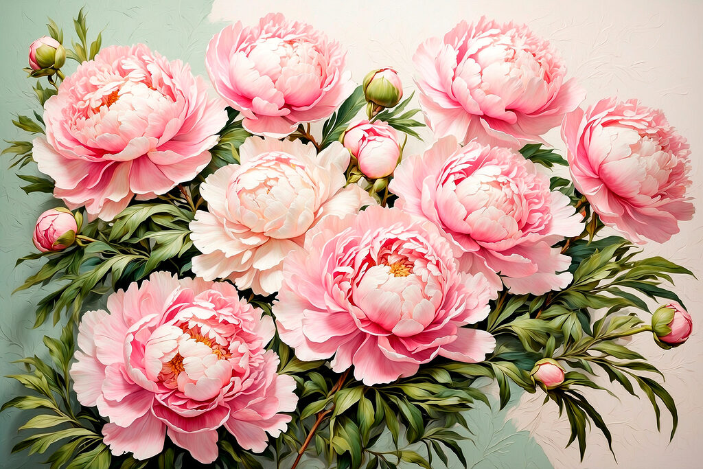 Group of pink flowers Group of pink flowers