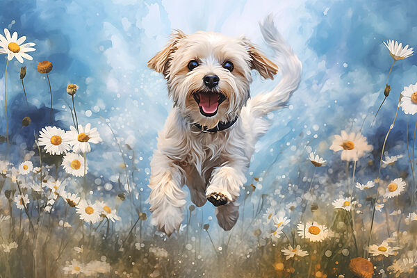 Dog jumping in the air Dog jumping in the air