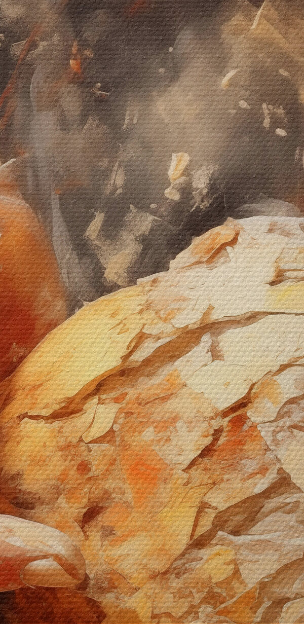 Малюнок рук, що тримають кульку хліба Малюнок рук, що тримають кульку хліба