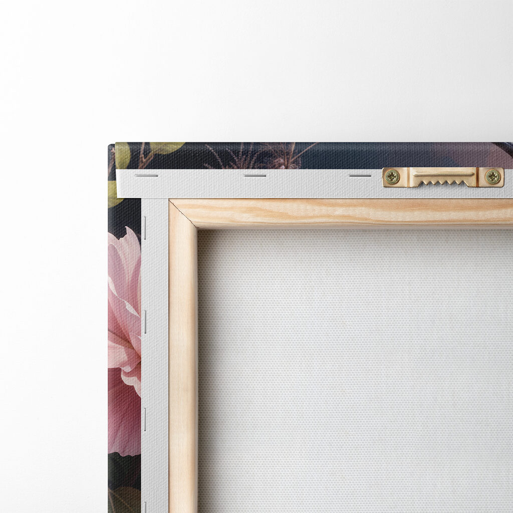 Bird sitting on a branch with flowers