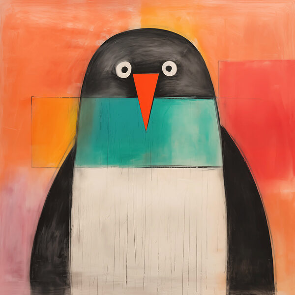 Painting of a penguin Painting of a penguin