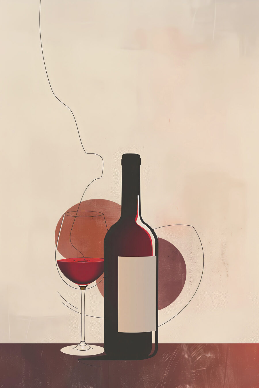 Bottle and glass of wine Bottle and glass of wine