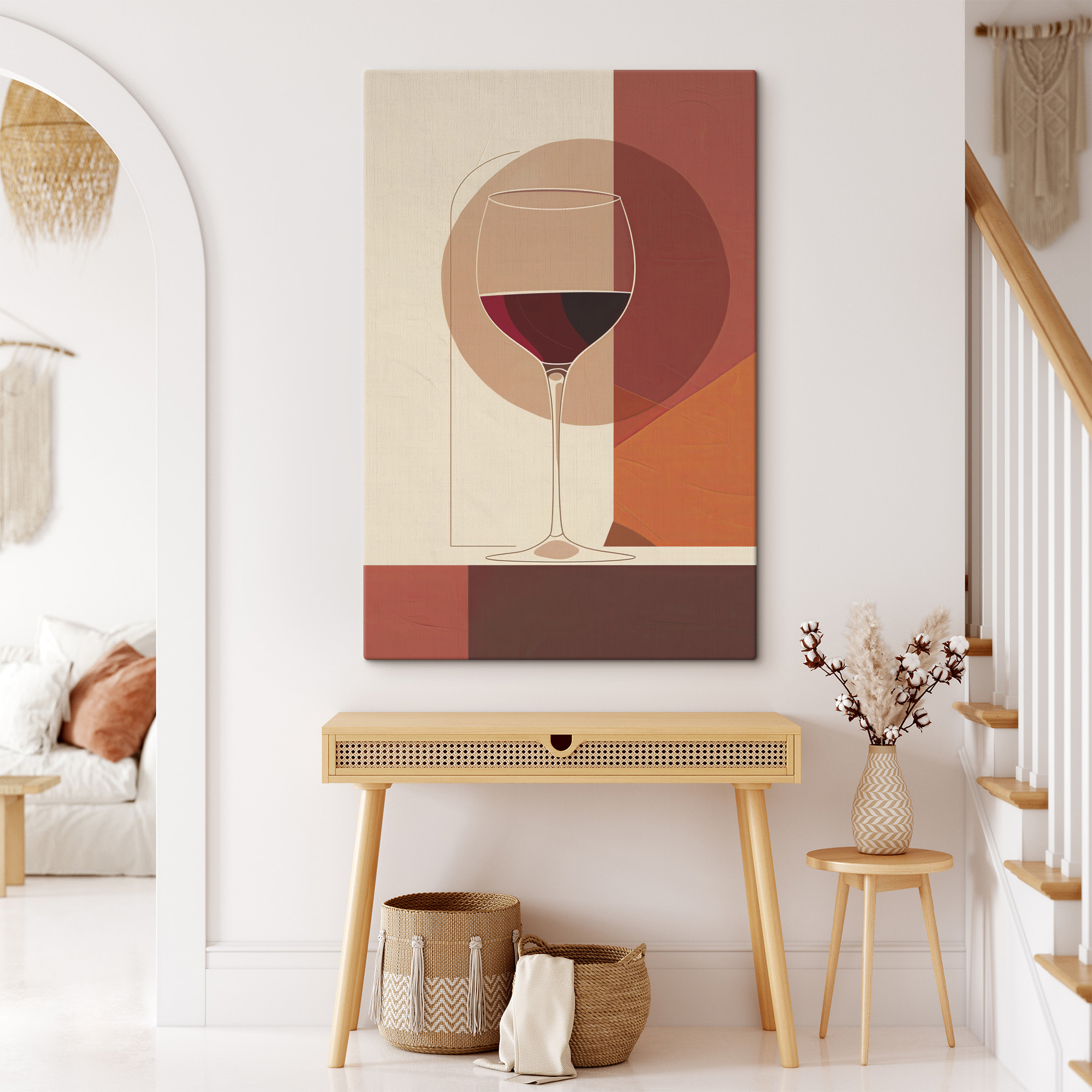 Glass of wine with a red liquid in it