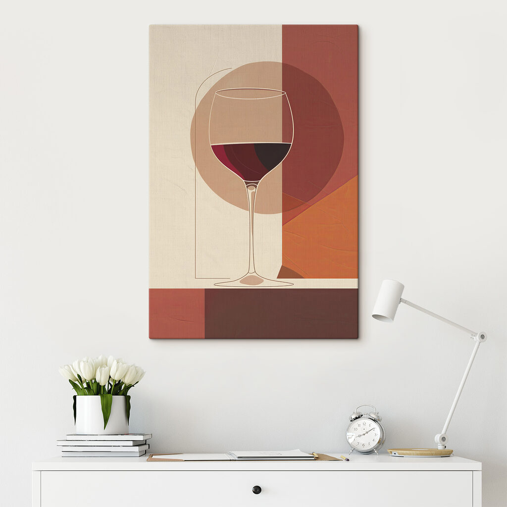 Glass of wine with a red liquid in it