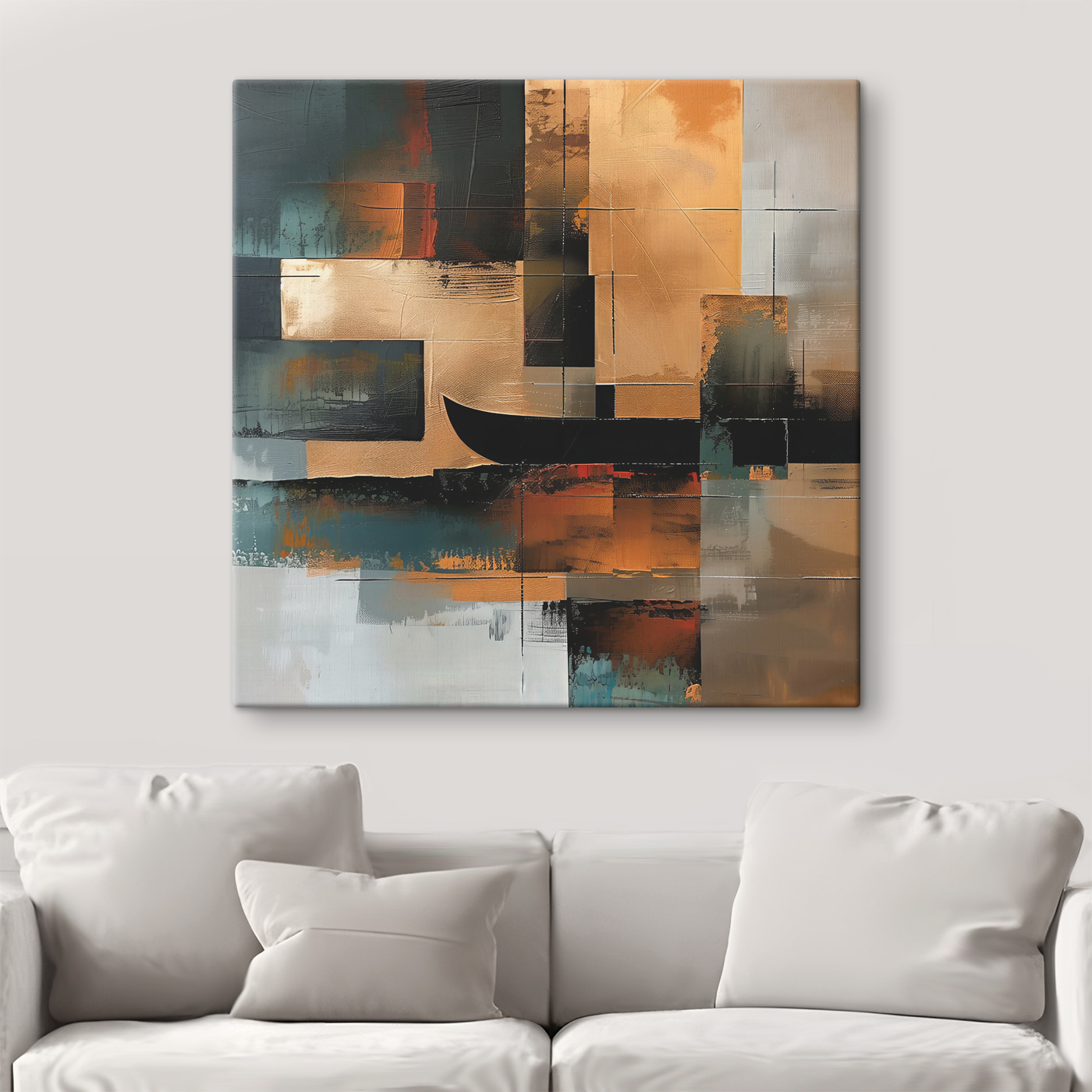 Painting of a boat in different colors Painting of a boat in different colors