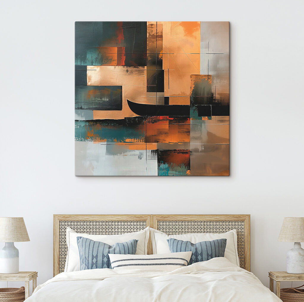 Painting of a boat in different colors Painting of a boat in different colors