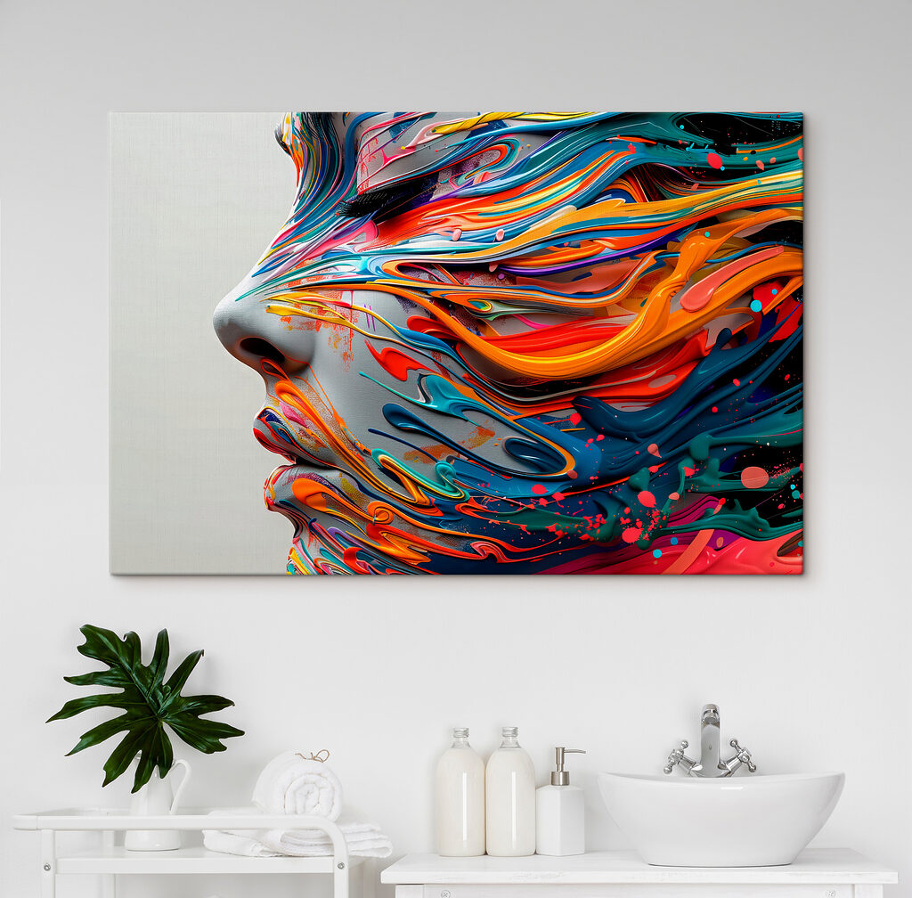 Close up of a face with paint on it