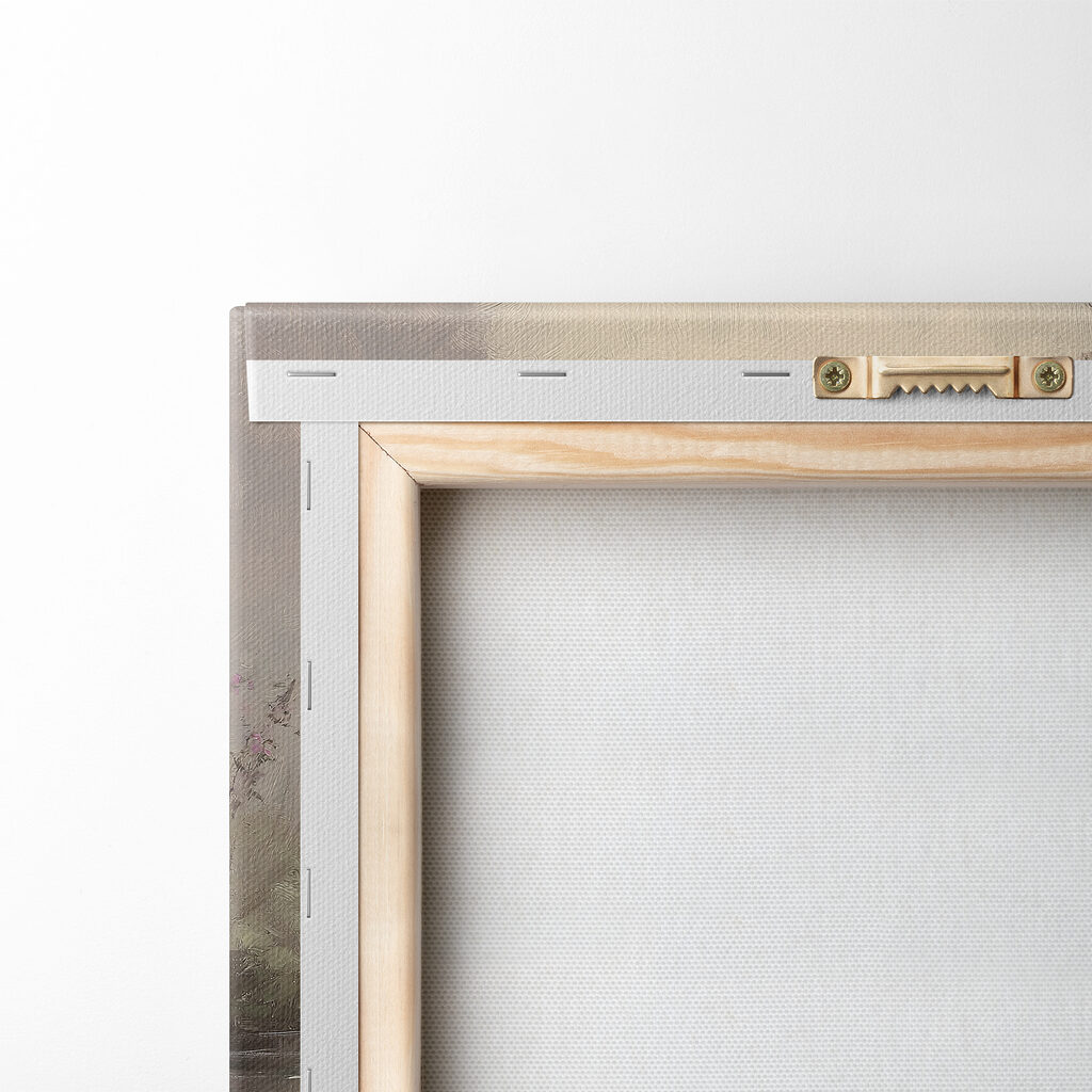 River with purple flowers