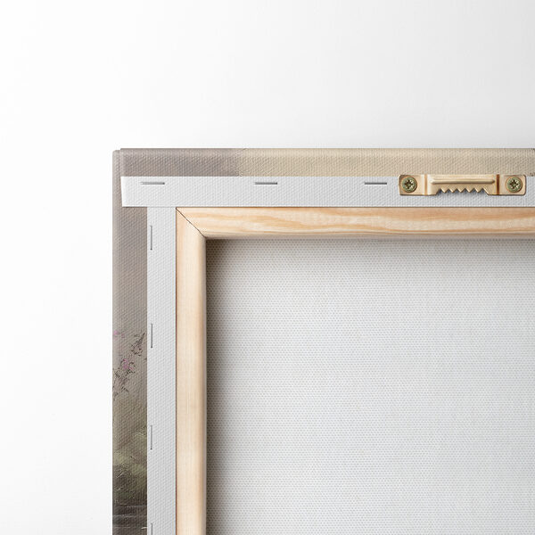 River with purple flowers