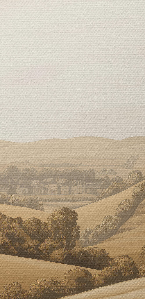 Landscape with hills and trees