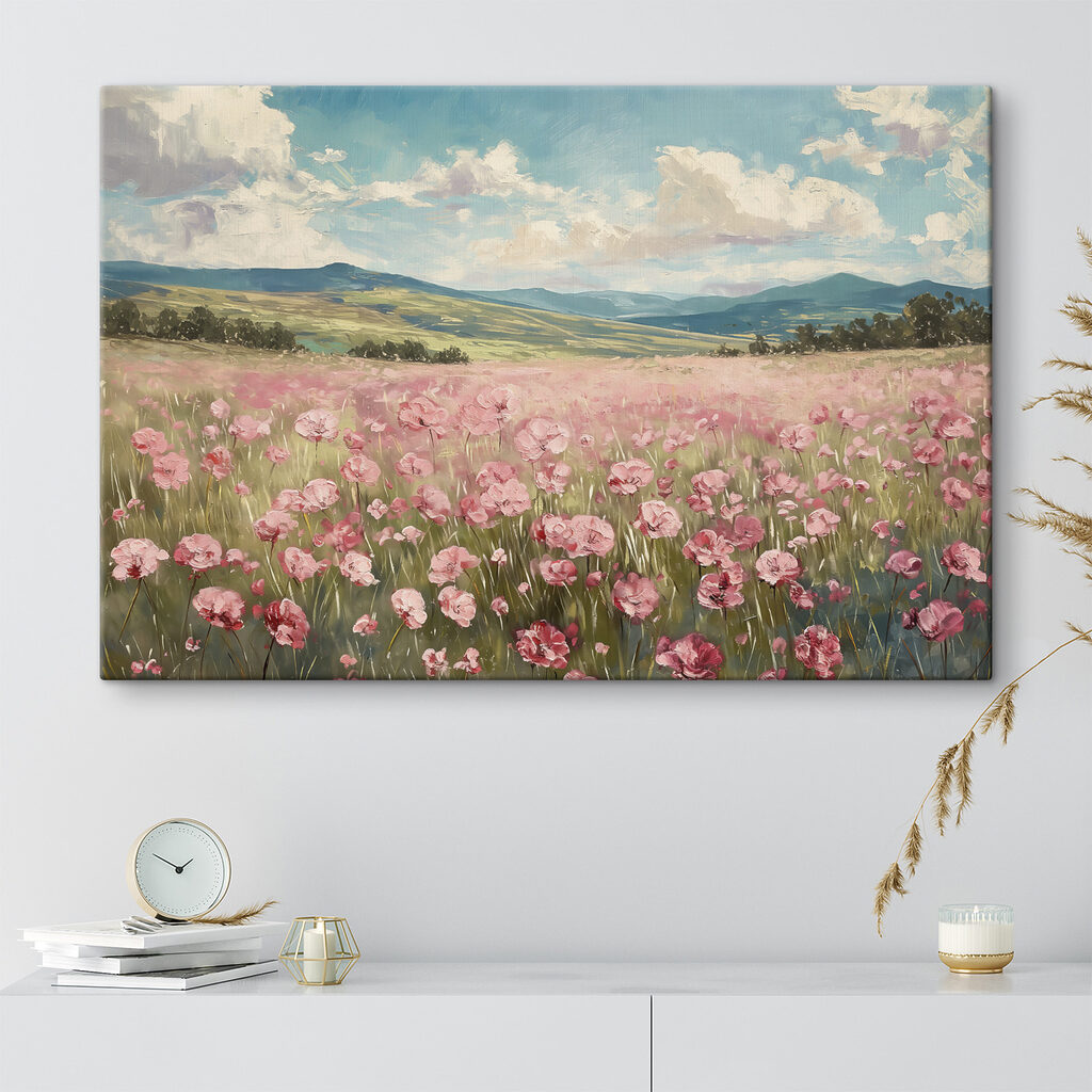 Field of pink flowers