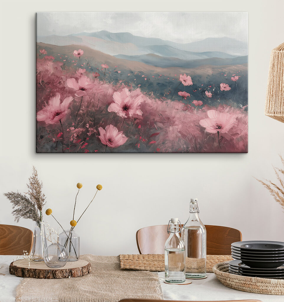 Field of pink flowers