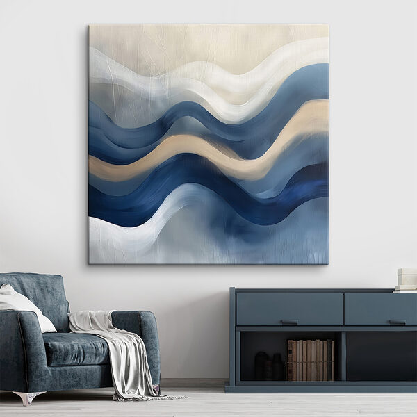 Blue and white wavy lines Blue and white wavy lines