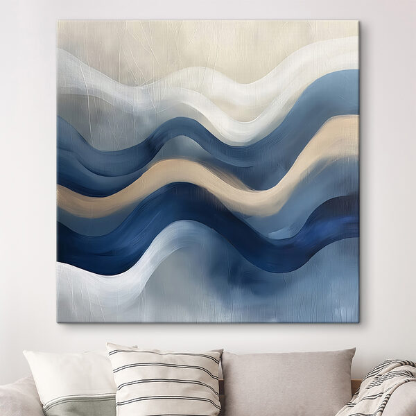 Blue and white wavy lines Blue and white wavy lines