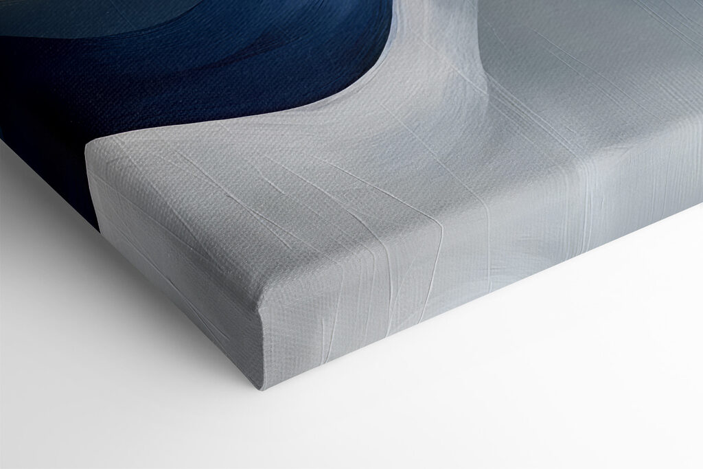 Blue and white wavy lines