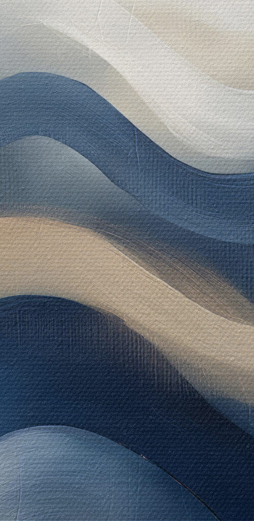 Blue and white wavy lines