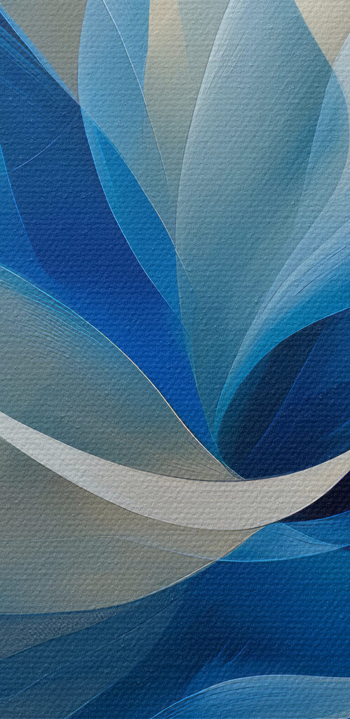 Blue and white swirly flower