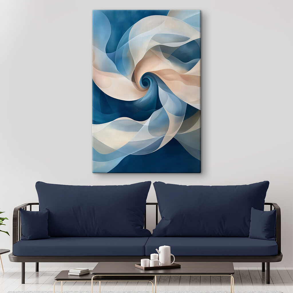 Blue and white swirly pattern Blue and white swirly pattern