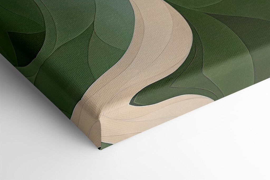 Green and white wavy pattern