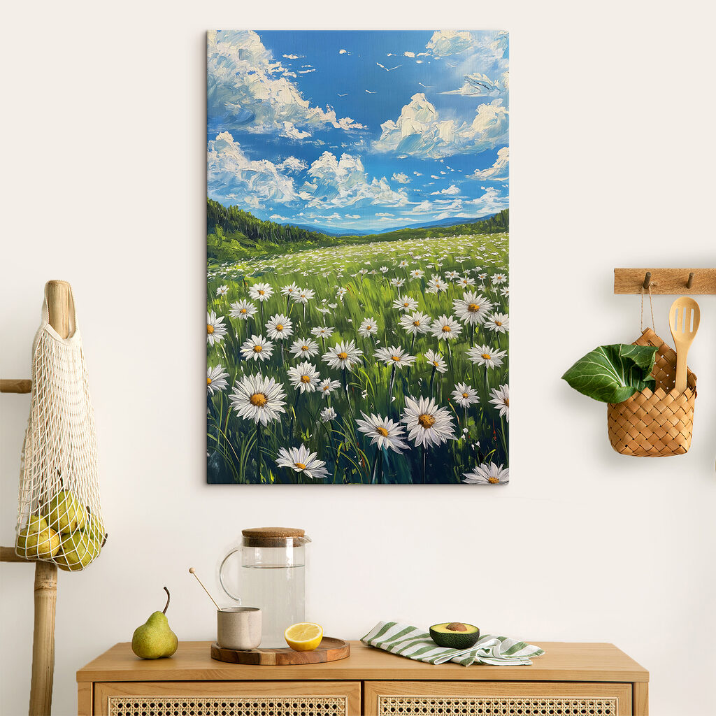 Field of flowers and trees Field of flowers and trees