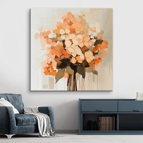 Painting of a bouquet of flowers Painting of a bouquet of flowers