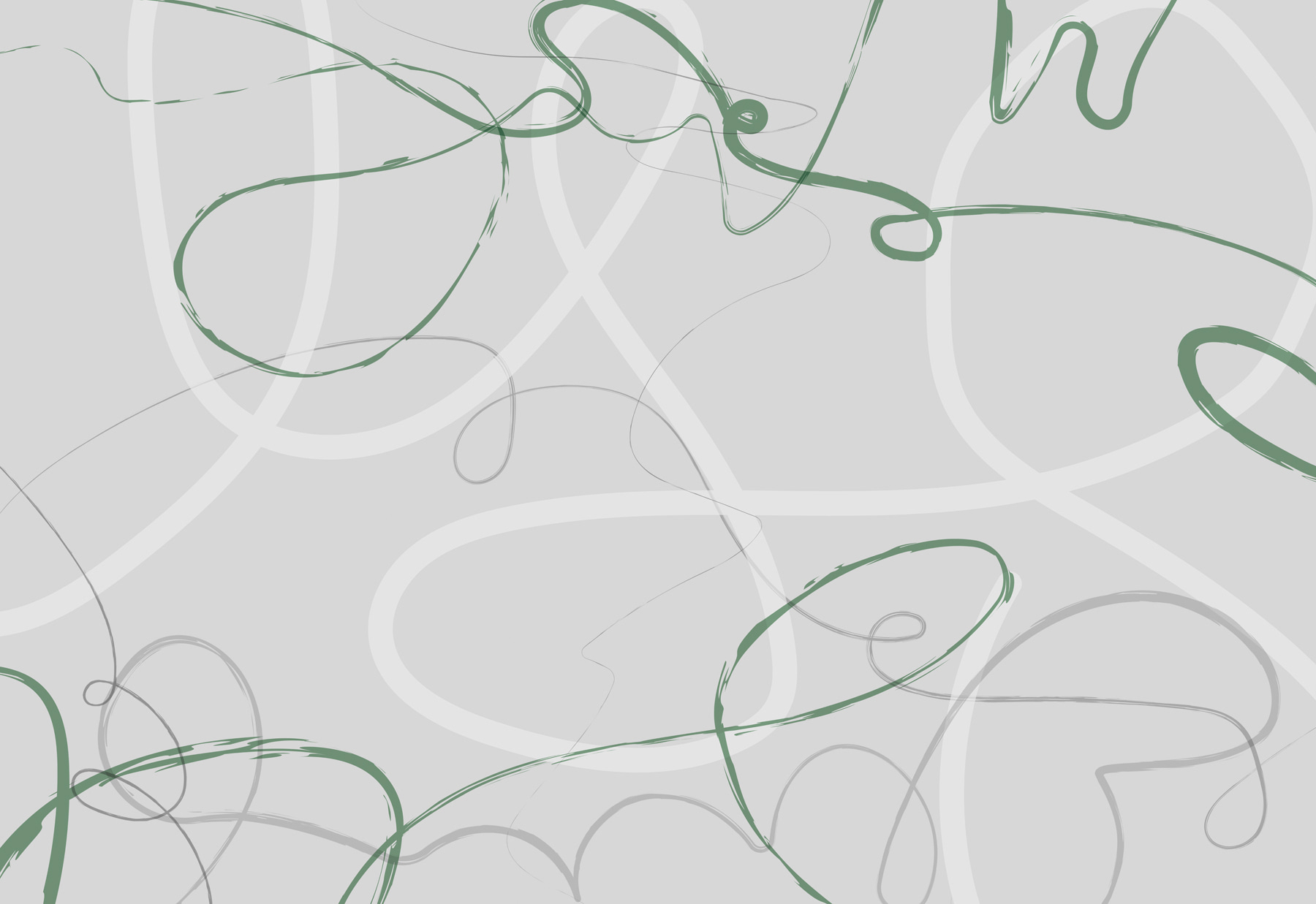 Green and grey swirly lines